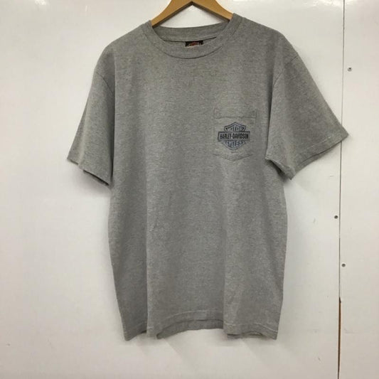 ハーレーダビッドソン Harley-Davidson Tシャツ 半袖 半袖カットソー プリントTシャツ クルーネックカットソー L プリント 灰 / グレー / gray メンズ USED 古着 中古 10151944