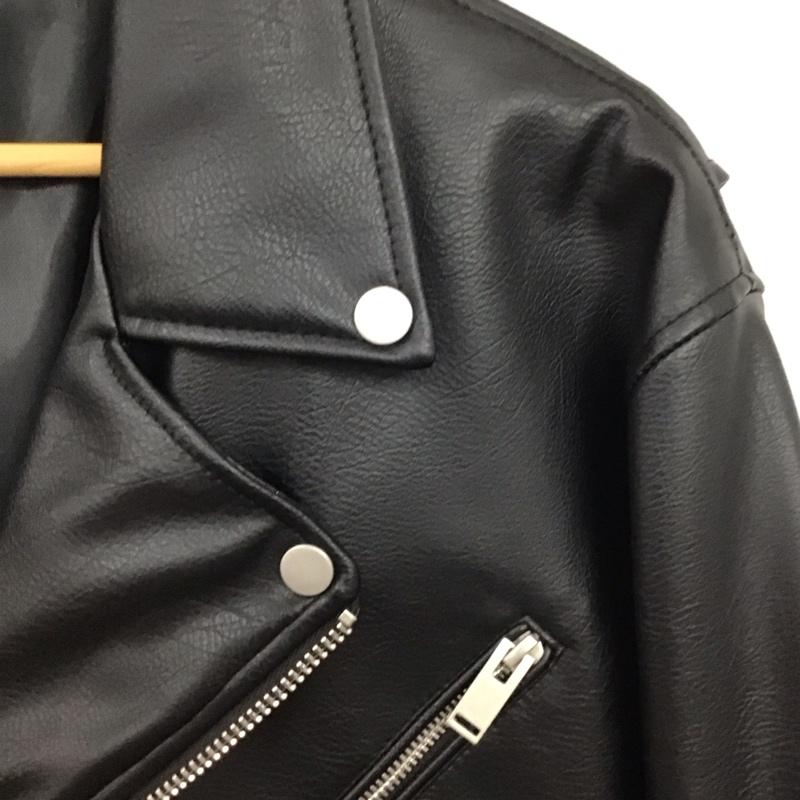 ザラ ZARA ジャケット、上着 ジャンパー、ブルゾン ジップアップジャケット フェイクレザージャケット アウター XL 無地 黒 / ブラック / black メンズ USED 古着 中古 10151945
