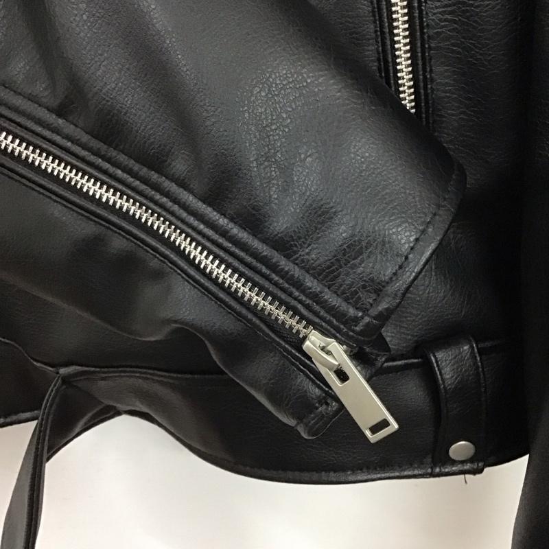 ザラ ZARA ジャケット、上着 ジャンパー、ブルゾン ジップアップジャケット フェイクレザージャケット アウター XL 無地 黒 / ブラック / black メンズ USED 古着 中古 10151945