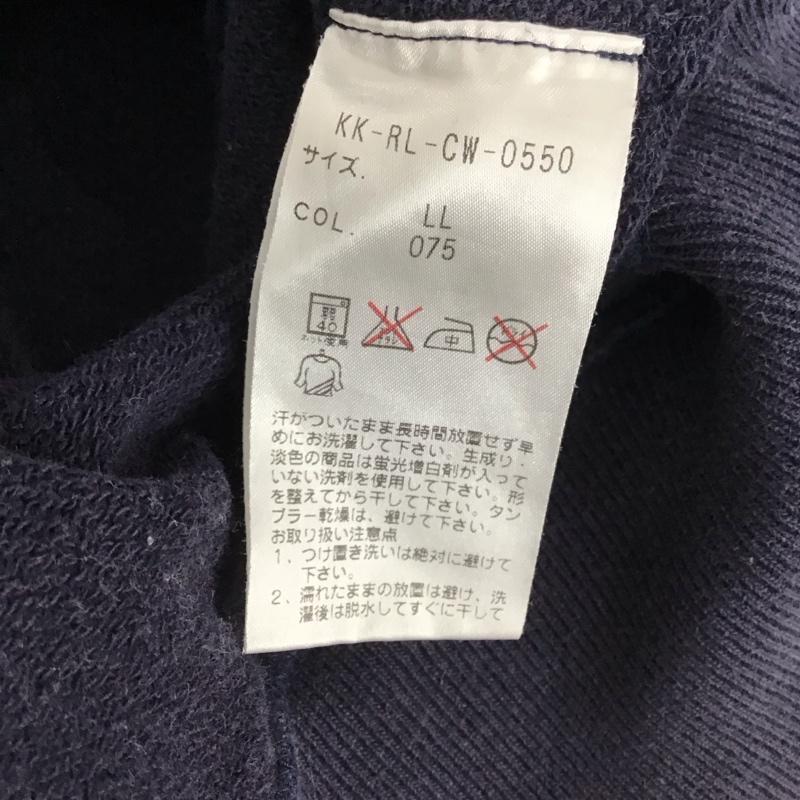 ポロバイラルフローレン Polo by RALPH LAUREN トレーナー 長袖 長袖トレーナー スウェット クルーネック プルオーバー LL ロゴ、文字 紺 / ネイビー / navy メンズ USED 古着 中古 10151950