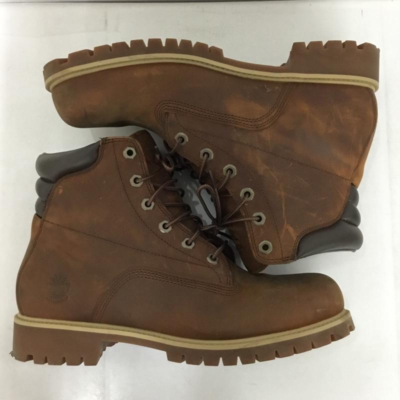 ティンバーランド Timberland ブーツ ショートブーツ TB1A1H8Q855 アルバーン 6インチ レースアップ ウォータープルーフ ブーツ 26.5cm 26.5cm ワンポイント 茶 / ブラウン / brown メンズ USED 古着 中古 10151966