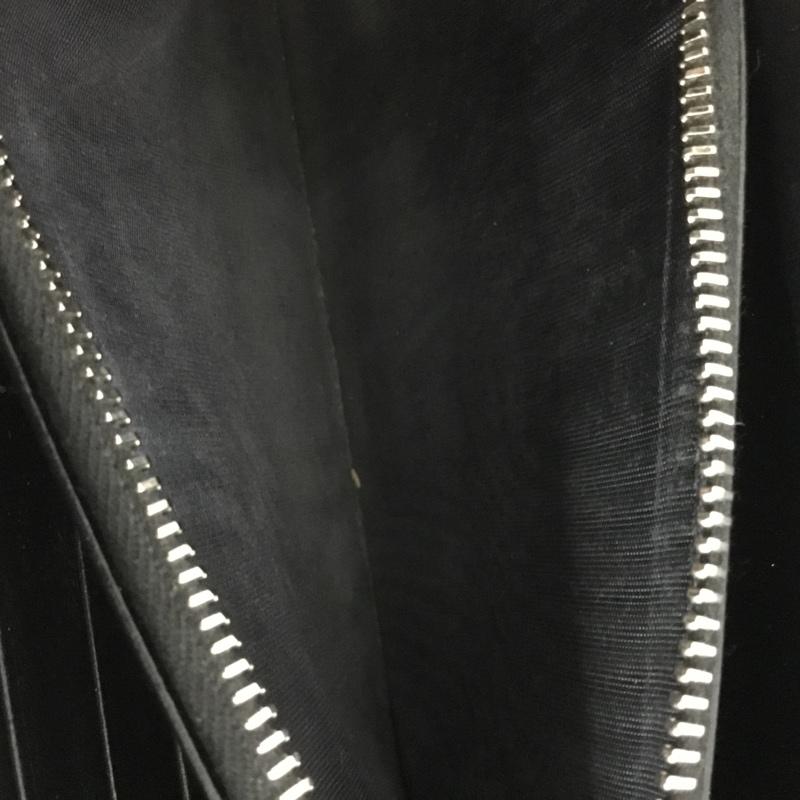 プラダ PRADA 財布 長財布 ラウンドファスナー 箱有 SPAZZOLATO TRIA ロゴ、文字 黒 / ブラック / black メンズ USED 古着 中古 10151967