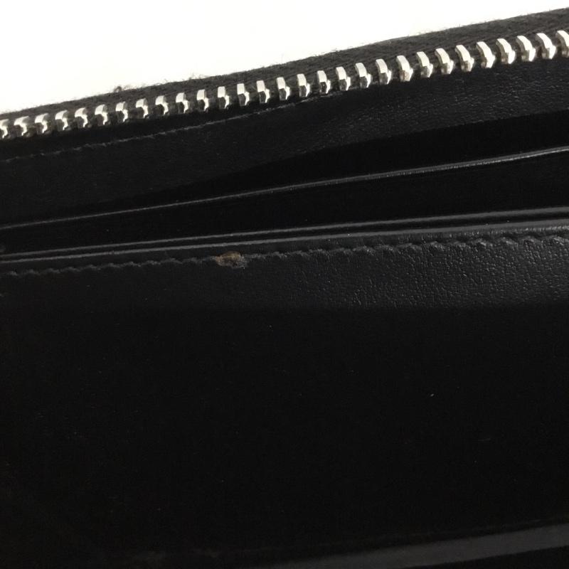 プラダ PRADA 財布 長財布 ラウンドファスナー 箱有 SPAZZOLATO TRIA ロゴ、文字 黒 / ブラック / black メンズ USED 古着 中古 10151967