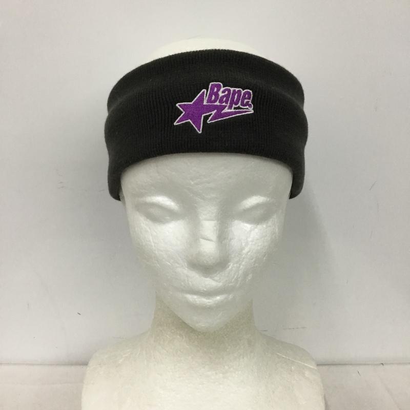 アベイシングエイプ A BATHING APE ファッション小物 ファッション小物 BAPE STA HEADBAND ヘアバンド ロゴ、文字 チャコールグレー / チャコールグレー / X 紫 / パープル / purple メンズ USED 古着 中古 10151971