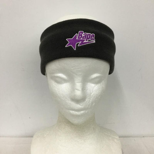 アベイシングエイプ A BATHING APE ファッション小物 ファッション小物 BAPE STA HEADBAND ヘアバンド ロゴ、文字 チャコールグレー / チャコールグレー / X 紫 / パープル / purple メンズ USED 古着 中古 10151971