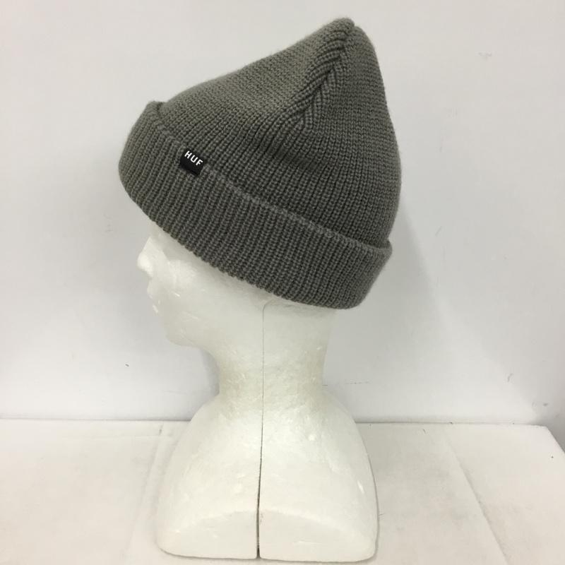 ハフ HUF 帽子 ニット帽 ビーニー ロゴ、文字 灰 / グレー / gray メンズ USED 古着 中古 10151973