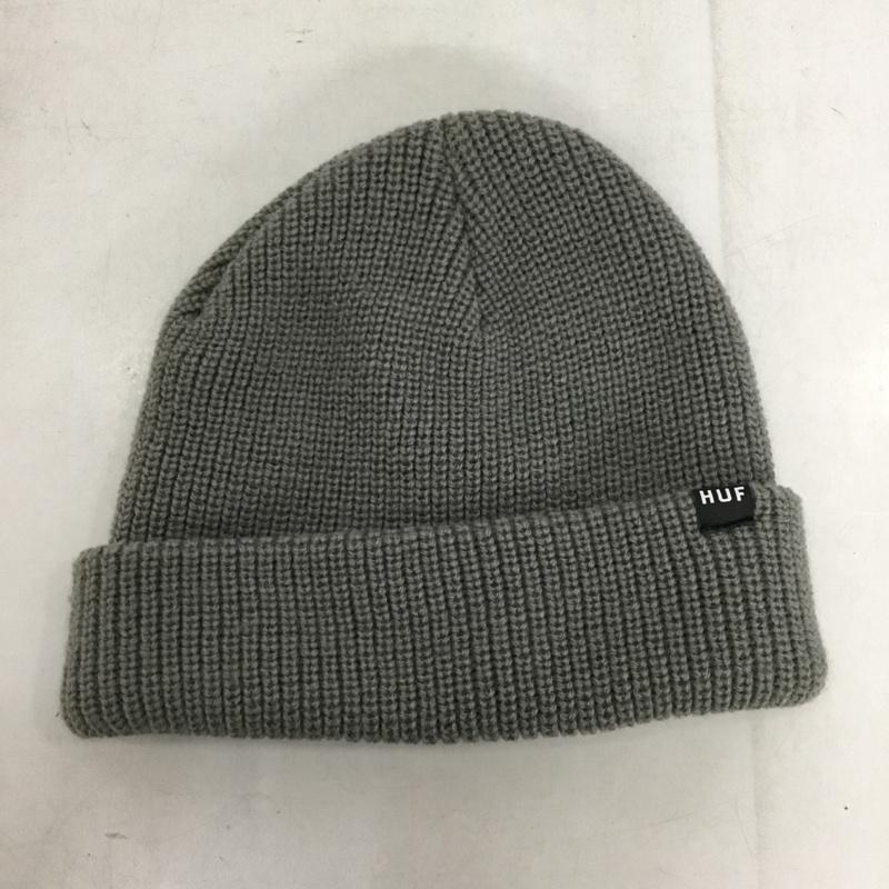ハフ HUF 帽子 ニット帽 ビーニー ロゴ、文字 灰 / グレー / gray メンズ USED 古着 中古 10151973