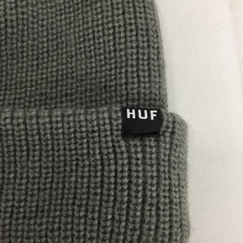 ハフ HUF 帽子 ニット帽 ビーニー ロゴ、文字 灰 / グレー / gray メンズ USED 古着 中古 10151973