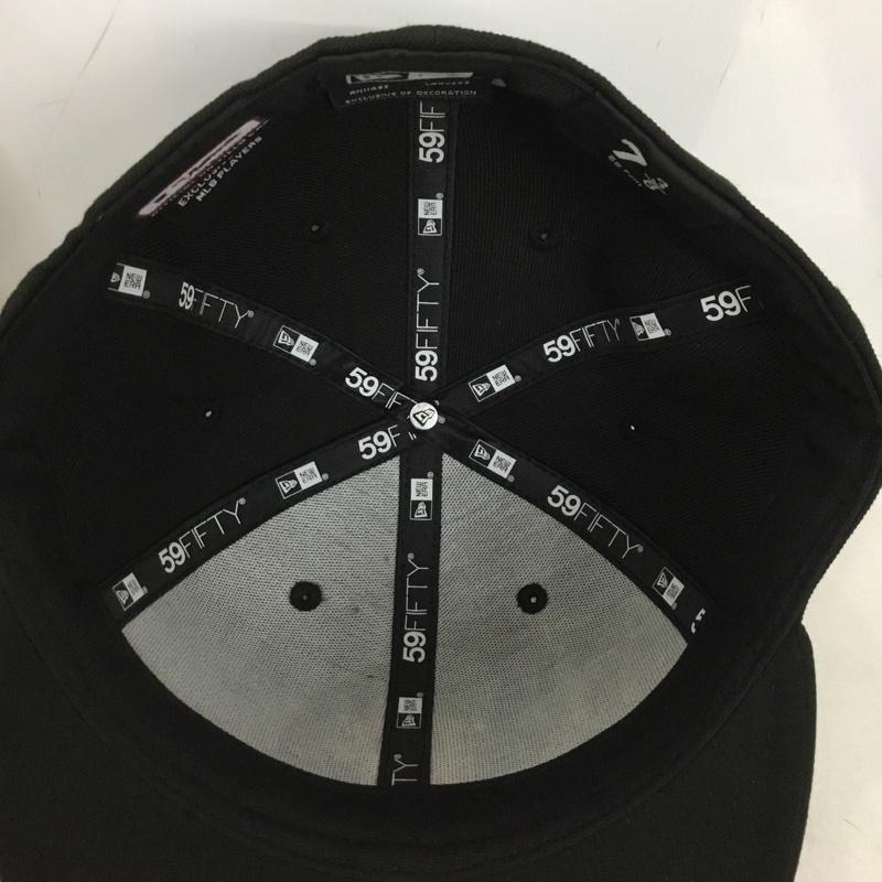 ニューエラ NEW ERA 帽子 キャップ 59FIFTY MLBオンフィールド ピッツバーグ パイレーツ ゲーム ロゴ、文字 黒 / ブラック / black メンズ USED 古着 中古 10151977