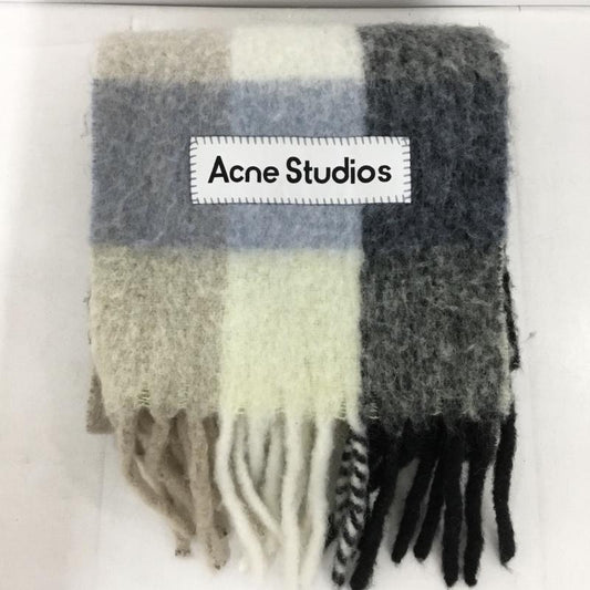 アクネストゥディオズ Acne Studios マフラー マフラー フリンジ チェック モヘア混 ロゴ、文字 マルチカラー / マルチカラー / multicolor レディース USED 古着 中古 10151986