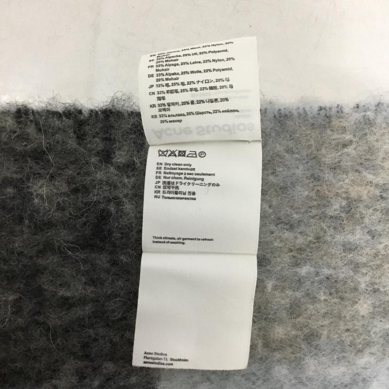 アクネストゥディオズ Acne Studios マフラー マフラー フリンジ チェック モヘア混 ロゴ、文字 マルチカラー / マルチカラー / multicolor レディース USED 古着 中古 10151986