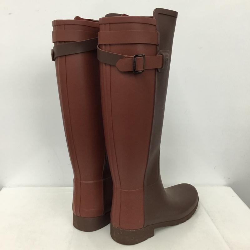 ハンター HUNTER 長靴、レインシューズ 長靴、レインシューズ W ORG TALL BT REFINED B STRAP ロング丈 UK4 箱有 US：6 ロゴ、文字 茶 / ブラウン / brown レディース USED 古着 中古 10151987