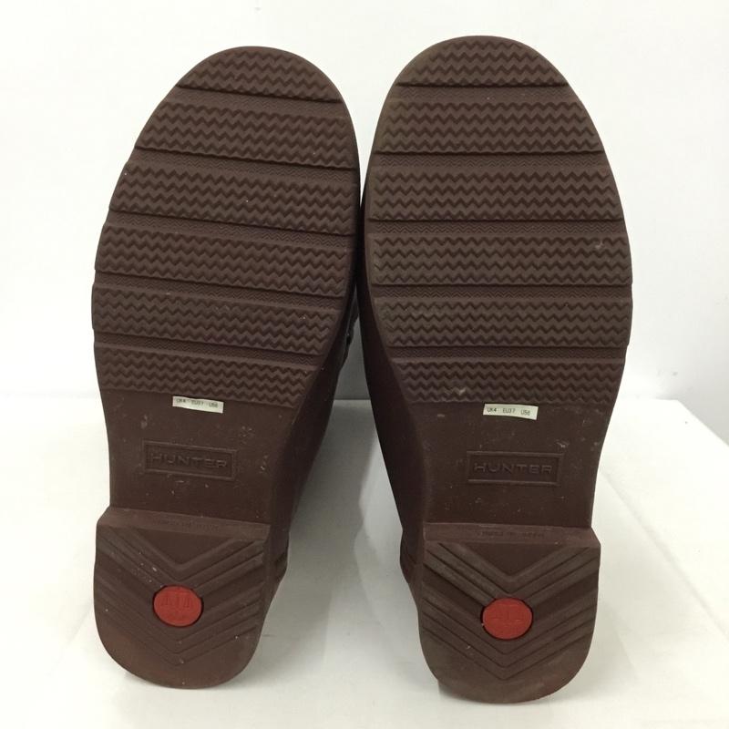 ハンター HUNTER 長靴、レインシューズ 長靴、レインシューズ W ORG TALL BT REFINED B STRAP ロング丈 UK4 箱有 US：6 ロゴ、文字 茶 / ブラウン / brown レディース USED 古着 中古 10151987