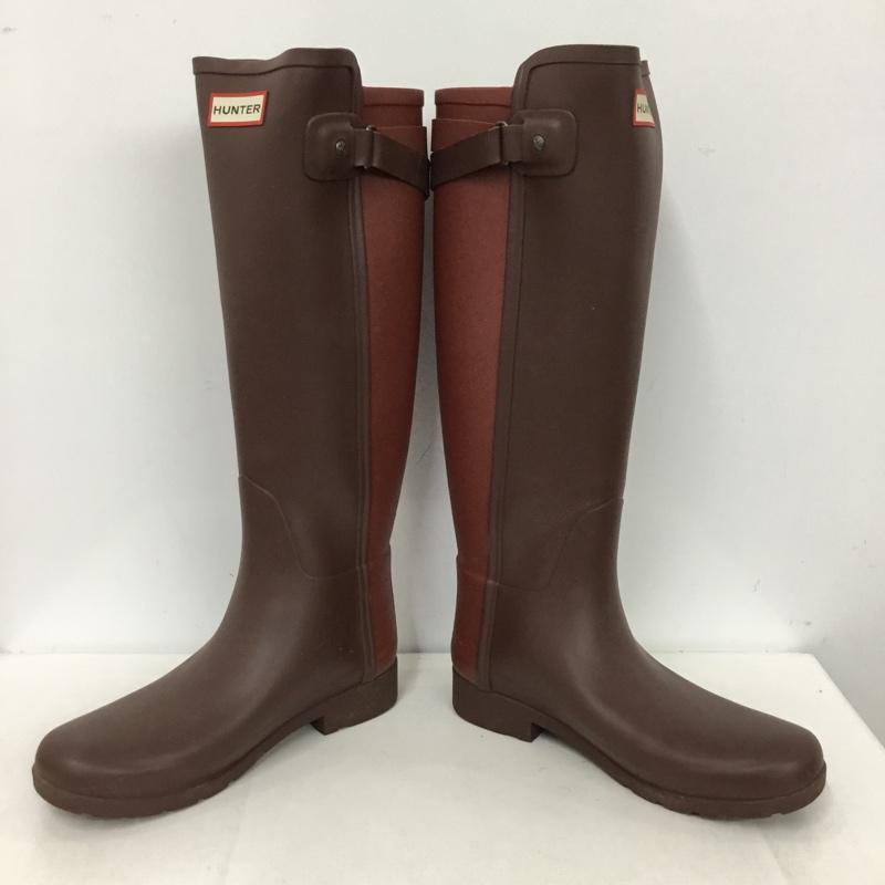 ハンター HUNTER 長靴、レインシューズ 長靴、レインシューズ W ORG TALL BT REFINED B STRAP ロング丈 UK4 箱有 US：6 ロゴ、文字 茶 / ブラウン / brown レディース USED 古着 中古 10151987