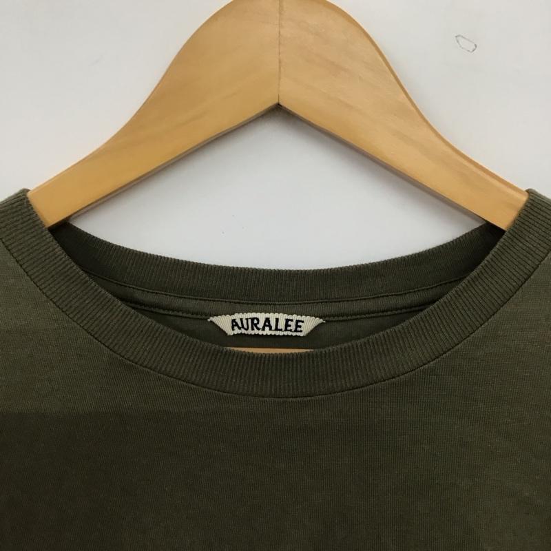 オーラリー AURALEE カットソー 長袖 4 無地 カーキ / カーキ / khaki メンズ USED 古着 中古 10151989