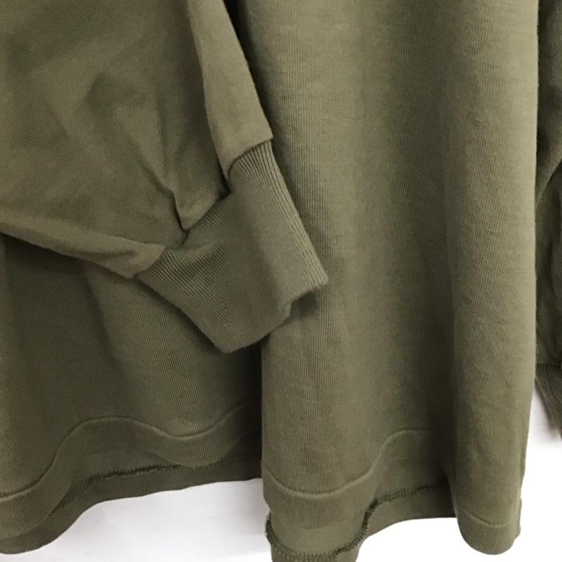 オーラリー AURALEE カットソー 長袖 4 無地 カーキ / カーキ / khaki メンズ USED 古着 中古 10151989