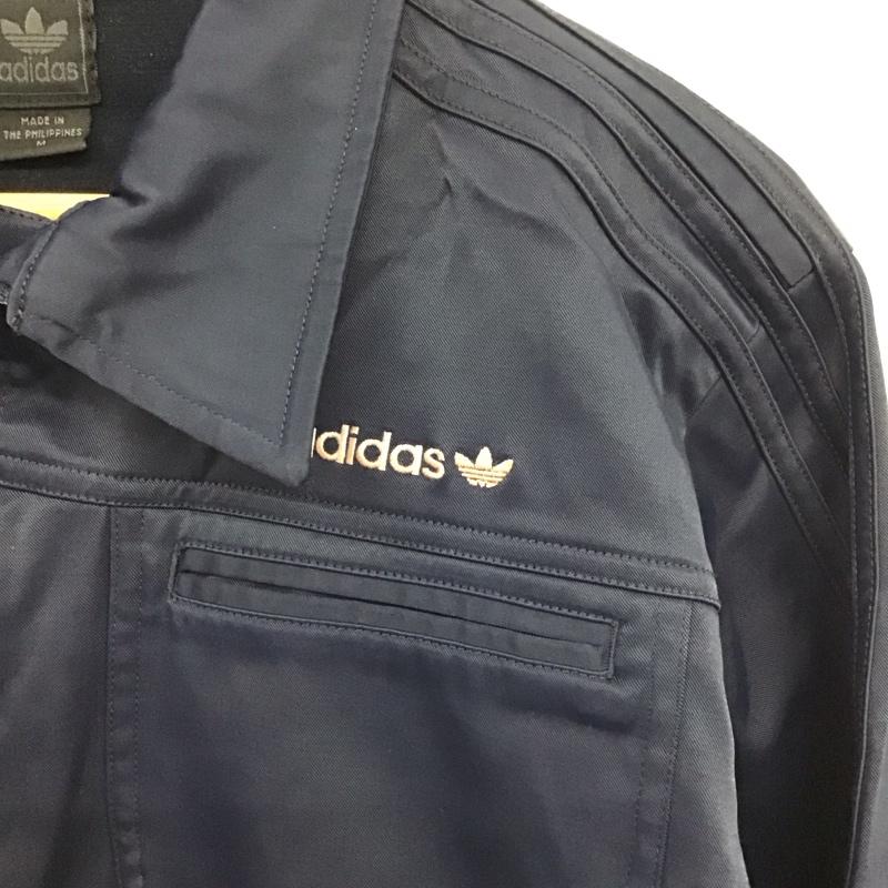 アディダス adidas ジャケット、上着 ジャンパー、ブルゾン ジップアップジャケット アウター 古着 00s M ロゴ、文字 紺 / ネイビー / navy メンズ USED 古着 中古 10152000