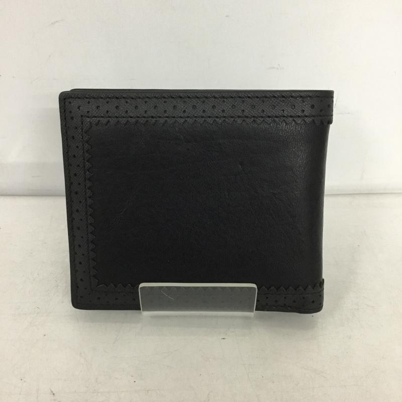 ポーター PORTER 財布 二つ折り 札入れ カード入れ ワンポイント 黒 / ブラック / black メンズ USED 古着 中古 10152001