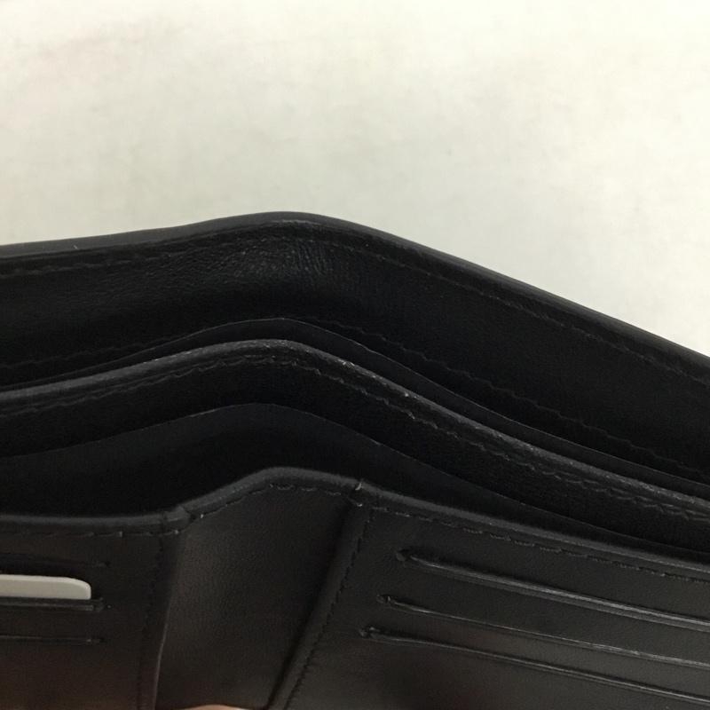 ポーター PORTER 財布 二つ折り 札入れ カード入れ ワンポイント 黒 / ブラック / black メンズ USED 古着 中古 10152001