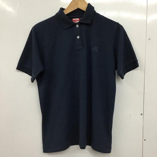 ザノースフェイス THE NORTH FACE ポロシャツ 半袖 M ロゴ、文字 紺 / ネイビー / navy レディース USED 古着 中古 10152002