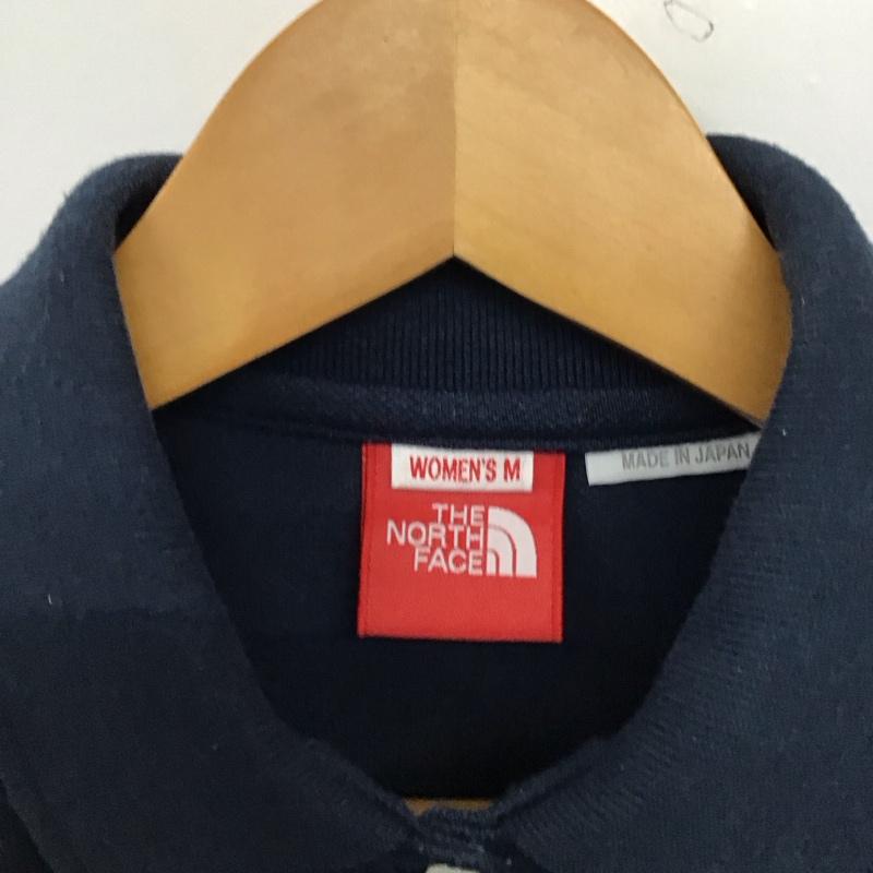 ザノースフェイス THE NORTH FACE ポロシャツ 半袖 M ロゴ、文字 紺 / ネイビー / navy レディース USED 古着 中古 10152002