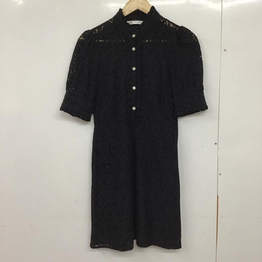 ザラ ZARA ワンピース ミニスカート XS 無地 黒 / ブラック / black レディース USED 古着 中古 10152006