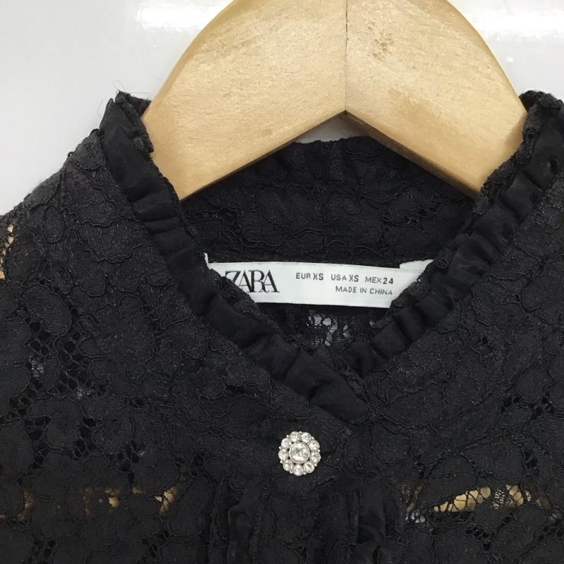 ザラ ZARA ワンピース ミニスカート XS 無地 黒 / ブラック / black レディース USED 古着 中古 10152006