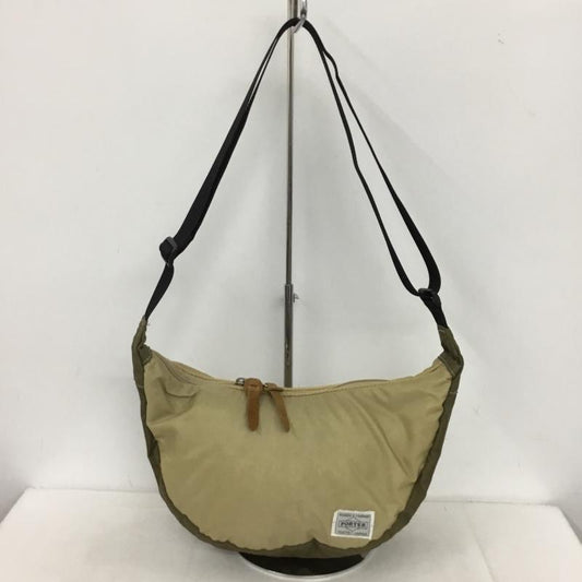 ポーター PORTER ショルダーバッグ ショルダーバッグ 半月 バイカラー ロゴ、文字 ベージュ / ベージュ / beige X カーキ / カーキ / khaki メンズ USED 古着 中古 10152008