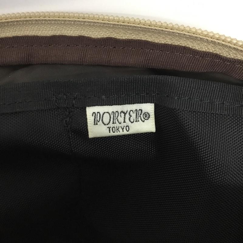ポーター PORTER ショルダーバッグ ショルダーバッグ 半月 バイカラー ロゴ、文字 ベージュ / ベージュ / beige X カーキ / カーキ / khaki メンズ USED 古着 中古 10152008