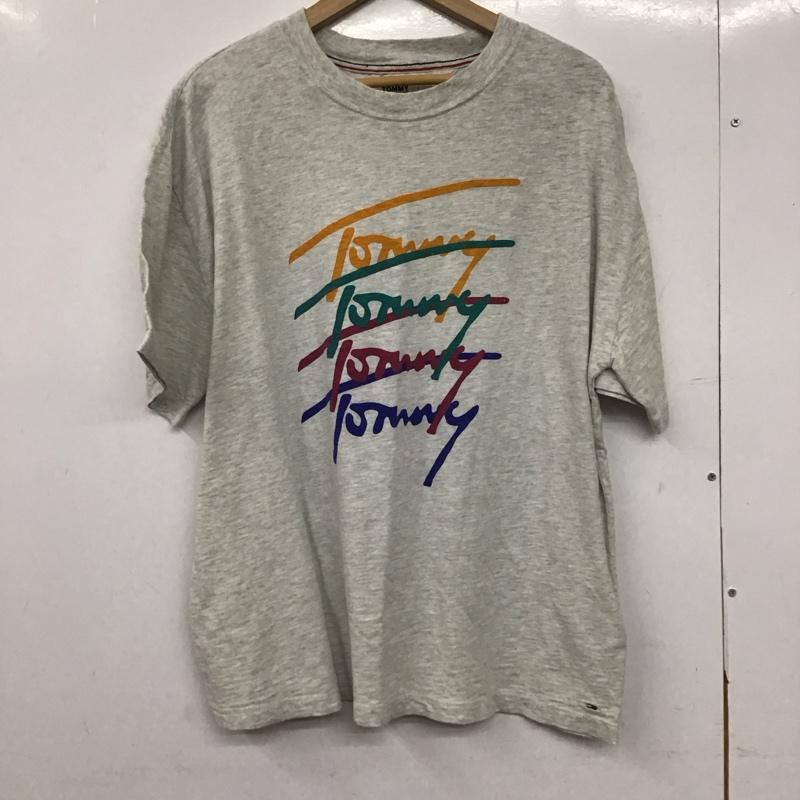 トミー ジーンズ TOMMY JEANS Tシャツ 半袖 M プリント 灰 / グレー / gray メンズ USED 古着 中古 10152011