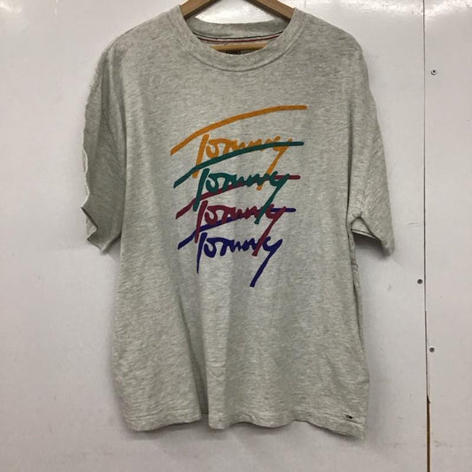 トミー ジーンズ TOMMY JEANS Tシャツ 半袖 M プリント 灰 / グレー / gray メンズ USED 古着 中古 10152011