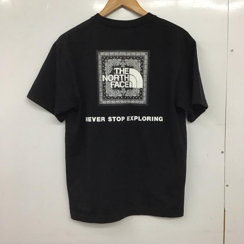 ザノースフェイス THE NORTH FACE Tシャツ 半袖 nt32446 ショートスリーブバンダナスクエアロゴティー プリントTシャツ M ロゴ、文字 黒 / ブラック / black メンズ USED 古着 中古 10152015