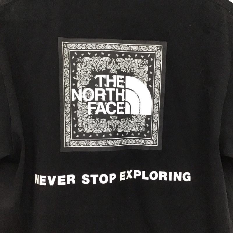 ザノースフェイス THE NORTH FACE Tシャツ 半袖 nt32446 ショートスリーブバンダナスクエアロゴティー プリントTシャツ M ロゴ、文字 黒 / ブラック / black メンズ USED 古着 中古 10152015