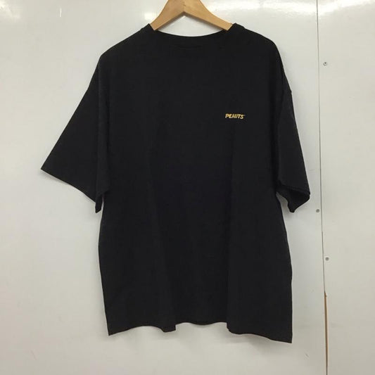 フリークスストア FREAK S STORE Tシャツ 半袖 PEANUTS L ロゴ、文字 X プリント X キャラクター 黒 / ブラック / black メンズ USED 古着 中古 10152016