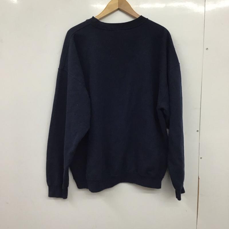 ギルダン GILDAN トレーナー 長袖 長袖トレーナー スウェット クルーネック プルオーバー 00s XL プリント 紺 / ネイビー / navy メンズ USED 古着 中古 10152020