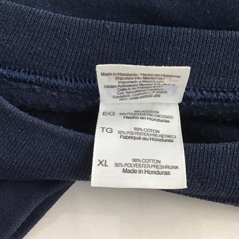 ギルダン GILDAN トレーナー 長袖 長袖トレーナー スウェット クルーネック プルオーバー 00s XL プリント 紺 / ネイビー / navy メンズ USED 古着 中古 10152020