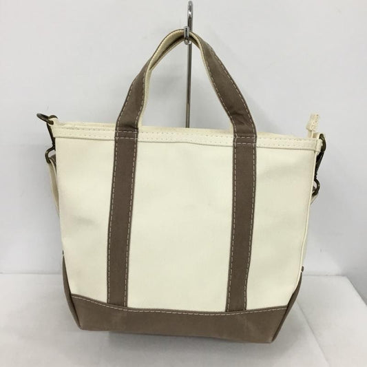エルエルビーン L.L.Bean トートバッグ トートバッグ 282340 ショルダーストラップ付きキャンバストート 無地 茶 / ブラウン / brown X アイボリー / アイボリー / メンズ USED 古着 中古 10152023