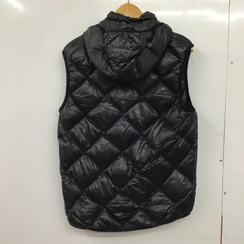 エディーバウアー Eddie Bauer ベスト ベスト ジップアップダウンジャケット ノースリーブジャケット アウター S 無地 黒 / ブラック / black メンズ USED 古着 中古 10152024