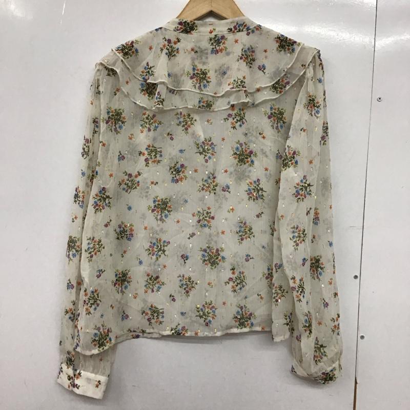 ザラ ZARA シャツ、ブラウス 長袖 XL 総柄 白 / ホワイト / white レディース USED 古着 中古 10152026