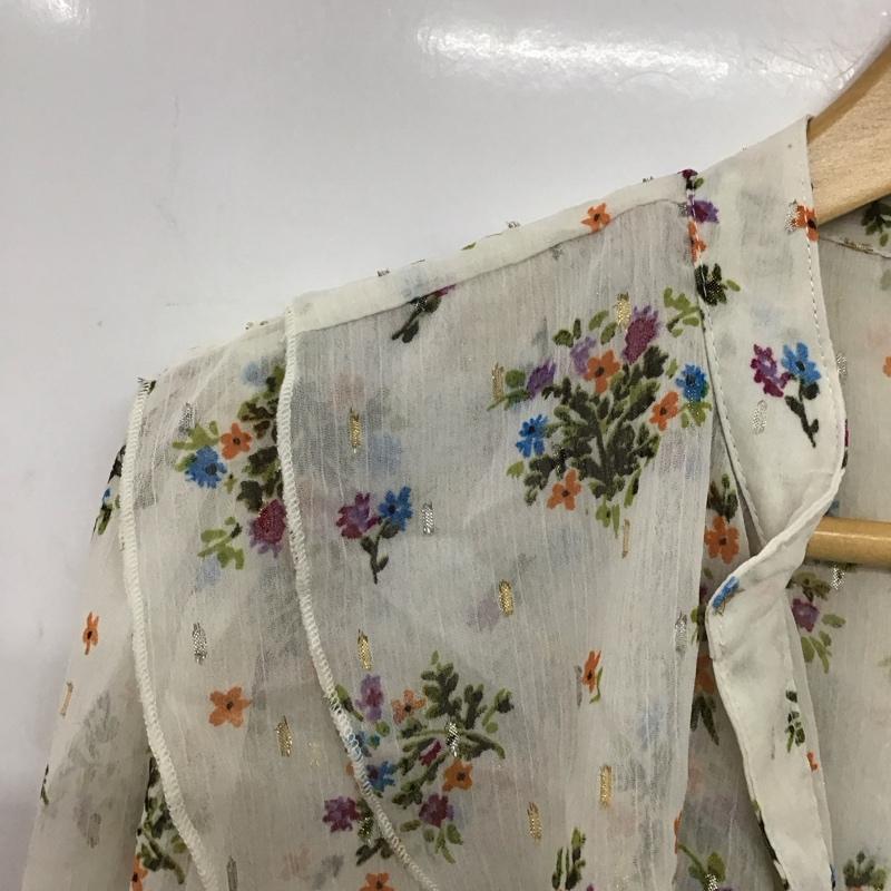 ザラ ZARA シャツ、ブラウス 長袖 XL 総柄 白 / ホワイト / white レディース USED 古着 中古 10152026