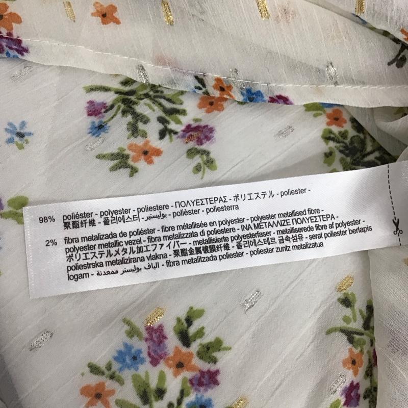 ザラ ZARA シャツ、ブラウス 長袖 XL 総柄 白 / ホワイト / white レディース USED 古着 中古 10152026