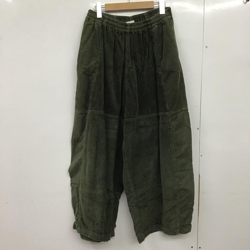 ニコアンド niko and... ボトムス ボトムス ST76dl06sw コーデュロイ ワイドパンツ L 無地 カーキ / カーキ / khaki レディース USED 古着 中古 10152038