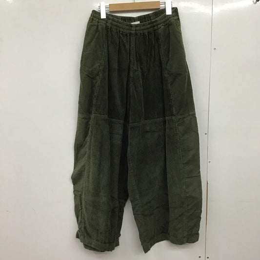 ニコアンド niko and... ボトムス ボトムス ST76dl06sw コーデュロイ ワイドパンツ L 無地 カーキ / カーキ / khaki レディース USED 古着 中古 10152038