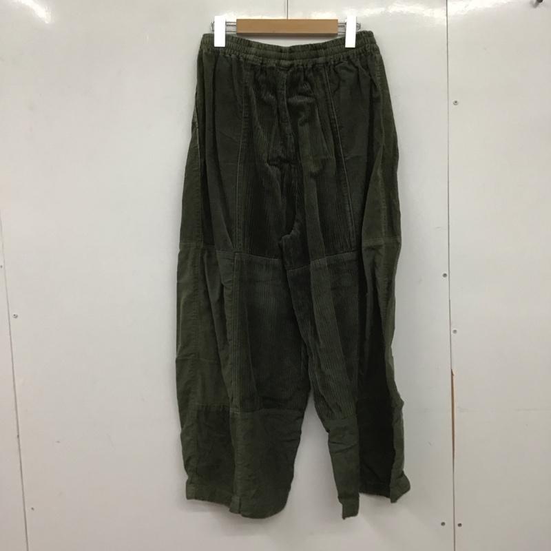 ニコアンド niko and... ボトムス ボトムス ST76dl06sw コーデュロイ ワイドパンツ L 無地 カーキ / カーキ / khaki レディース USED 古着 中古 10152038