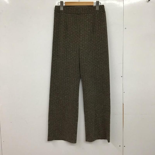 ジーナシス JEANASIS パンツ スラックス JS050461YG ラメ入り ウエストゴム ニット ジャガードパンツ FREE 無地 茶 / ブラウン / brown レディース USED 古着 中古 10152041