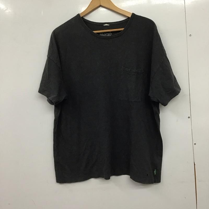 ゴーヘンプ GOHEMP Tシャツ 半袖 半袖カットソー プリントTシャツ クルーネックカットソー M 無地 ダークグレー / ダークグレー / メンズ USED 古着 中古 10152043