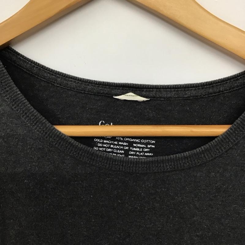 ゴーヘンプ GOHEMP Tシャツ 半袖 半袖カットソー プリントTシャツ クルーネックカットソー M 無地 ダークグレー / ダークグレー / メンズ USED 古着 中古 10152043