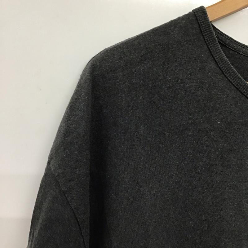 ゴーヘンプ GOHEMP Tシャツ 半袖 半袖カットソー プリントTシャツ クルーネックカットソー M 無地 ダークグレー / ダークグレー / メンズ USED 古着 中古 10152043