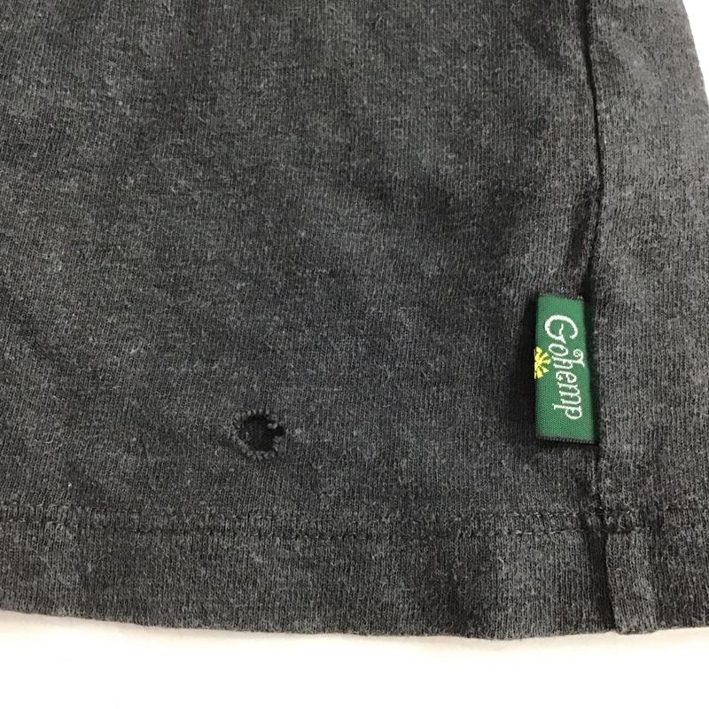 ゴーヘンプ GOHEMP Tシャツ 半袖 半袖カットソー プリントTシャツ クルーネックカットソー M 無地 ダークグレー / ダークグレー / メンズ USED 古着 中古 10152043