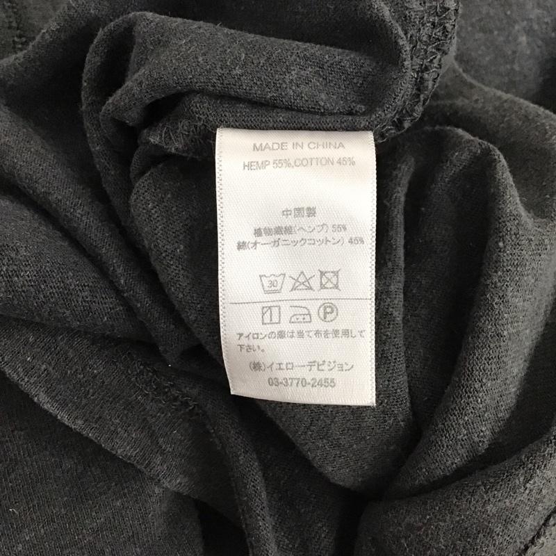 ゴーヘンプ GOHEMP Tシャツ 半袖 半袖カットソー プリントTシャツ クルーネックカットソー M 無地 ダークグレー / ダークグレー / メンズ USED 古着 中古 10152043